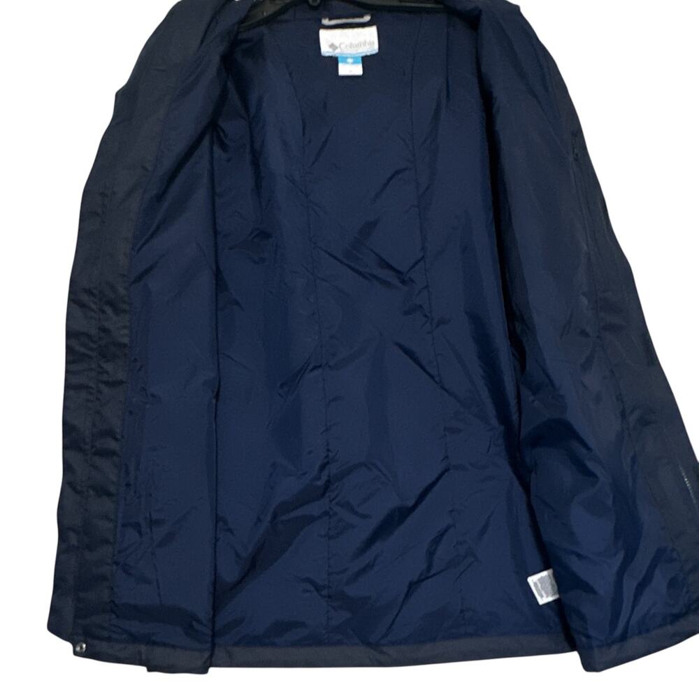 Columbia Master the Mountain EXS Rain Jacket Mens M Navy Omni-Tech Waterproof - Picture 3 of 8